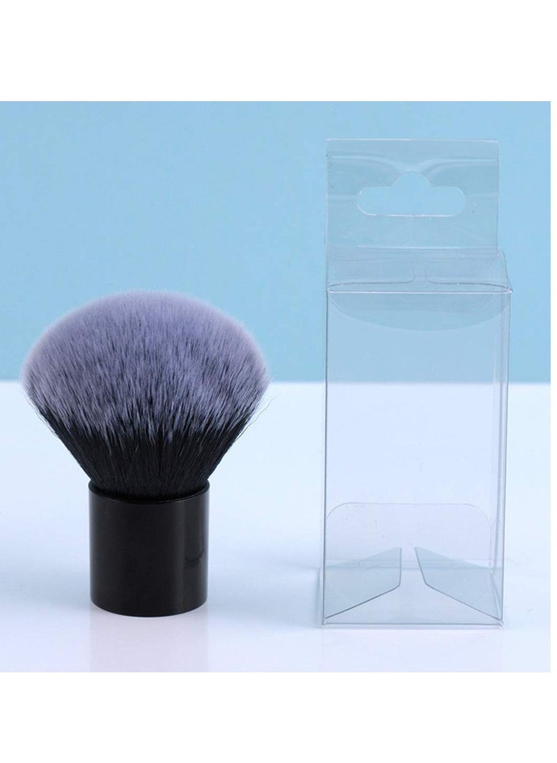 Large Mineral Powder Brush Foundation Brush Contour Brush Blush Brush Bronzer Brush Face Blender Buffing Blending Kabuki Makeup Brushes Thick And Dense Full Coverage (Round Top, Black)