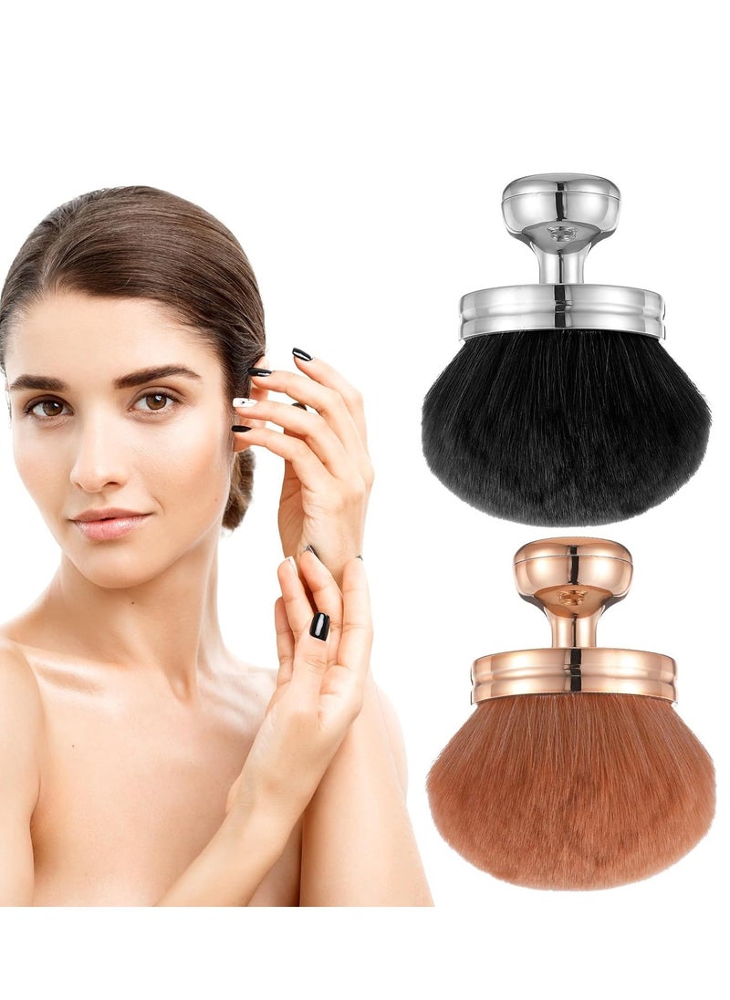 2PCS Extra Large Body Makeup Brush Self Tanning Blend Brush Soft Wide-headed Kabuki Brush Bronzer Streak Free Applicator for Face Body Leg Powder Foundation Blusher