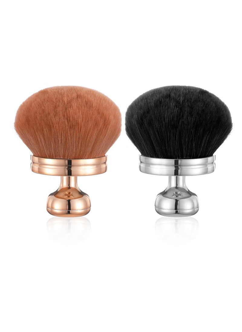 2PCS Extra Large Body Makeup Brush Self Tanning Blend Brush Soft Wide-headed Kabuki Brush Bronzer Streak Free Applicator for Face Body Leg Powder Foundation Blusher