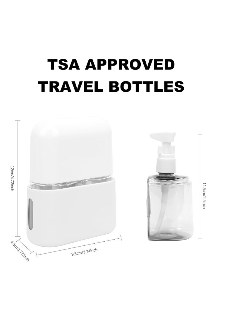 Skycase Travel Bottles, Travel Size Toiletries - Leak Proof Refillable Tsa Approved Travel Bottles, 2 in 1 Travel Containers with Labels Airplane Accessories Kits for Lotion Liquid (Grey)