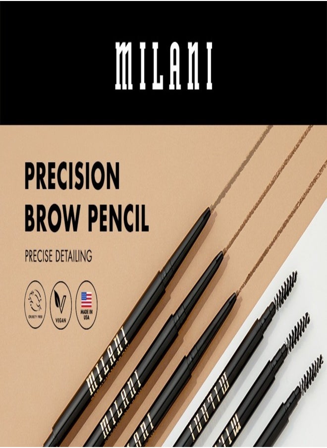 Milani Stay Put Precision Brow Pencil in 05 Expresso– Waterproof, Ultra-Fine Tip for Precise Application, Long-Lasting Smudge-Proof Brow Enhancer