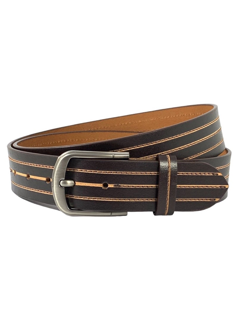 Classic Milano Genuine Leather Belt Men - Semi-Casual Men's Belts & Party Wear Belts for men, Casual Outfits Man Belt, Gifts - Men’s Leather Belt for Men