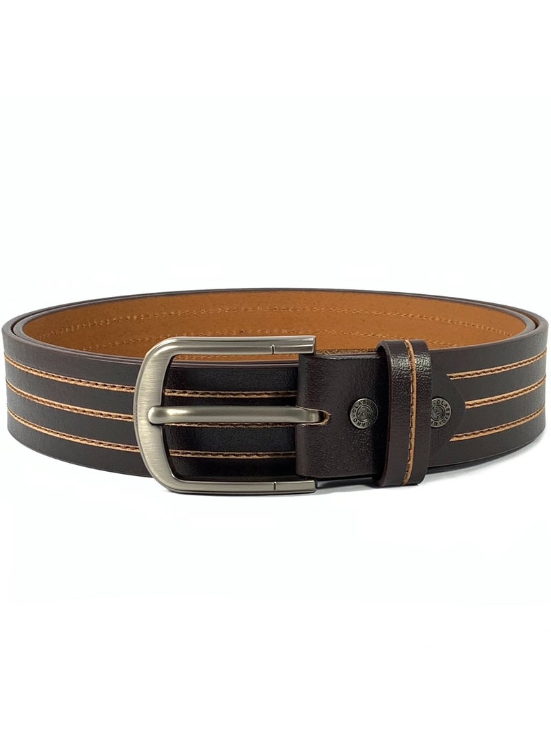 Classic Milano Genuine Leather Belt Men - Semi-Casual Men's Belts & Party Wear Belts for men, Casual Outfits Man Belt, Gifts - Men’s Leather Belt for Men