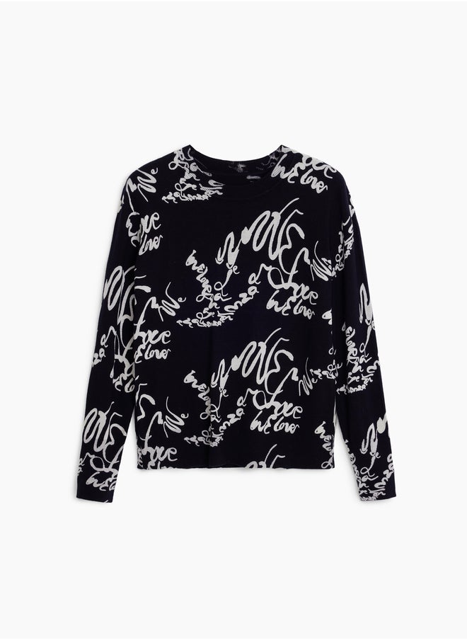 ARTY PRINT SWEATER