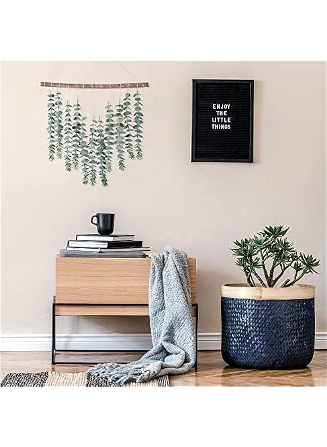 Artificial Eucalyptus Wall Hanging - Faux Greenery Vine for Boho Wall Decor in Home, Office, Apartment, Bathroom, Bedroom, Kitchen, Farmhouse, Living Room