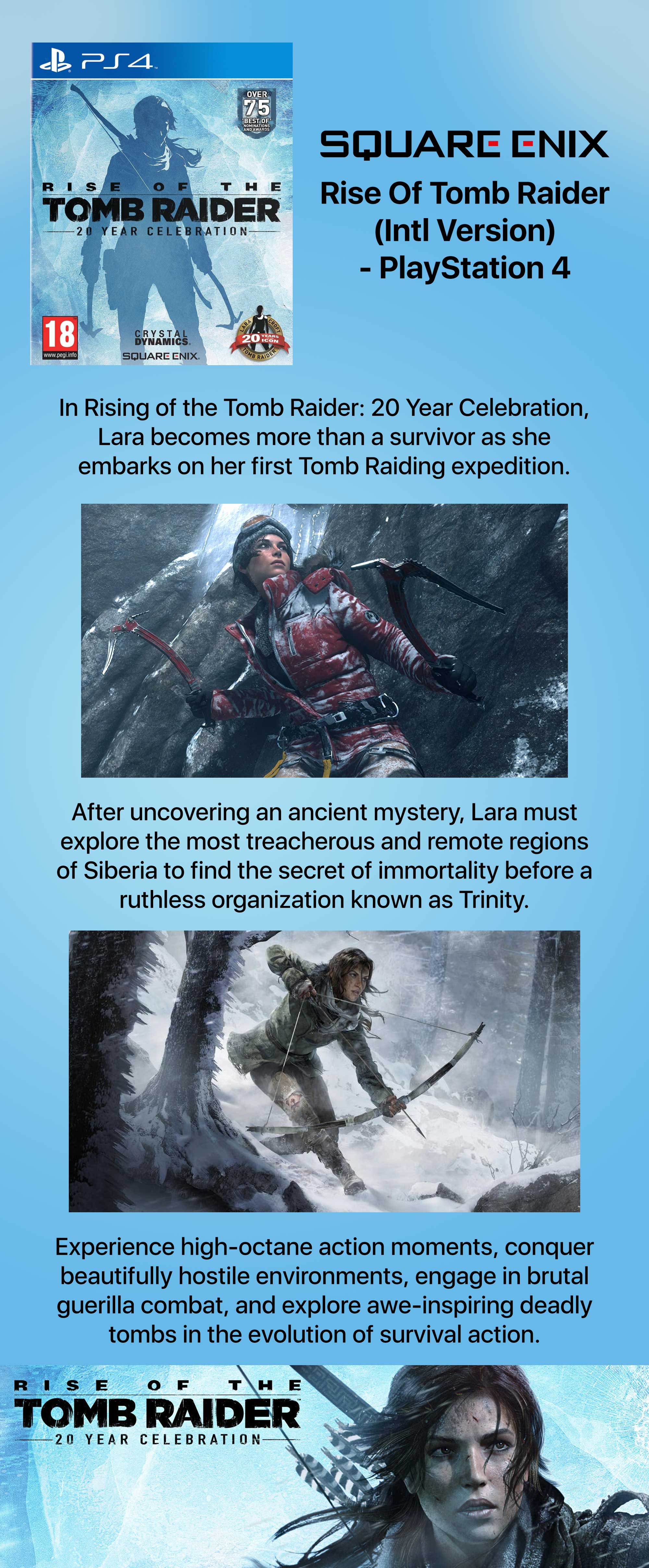 Rise Of Tomb Raider (Intl Version) - Adventure - PlayStation 4 (PS4)