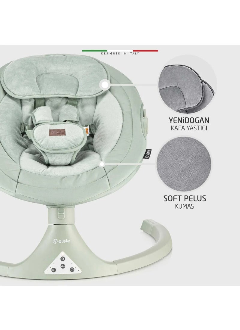 Electric Automatic Rocking Baby Seat Green