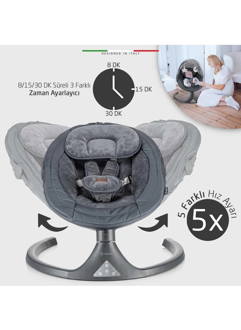 Electric Automatic Rocking Baby Seat Anthracite