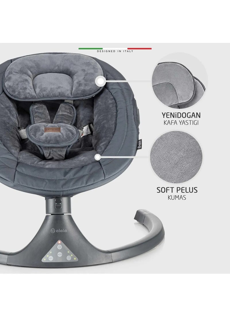 Electric Automatic Rocking Baby Seat Anthracite