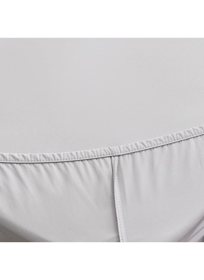 Purely-percale 300TC Double Fitted Sheet 140 x 200 x 40 cm