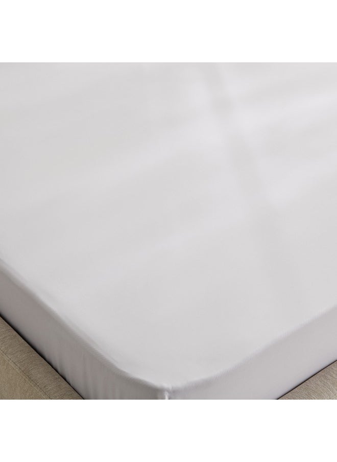 Purely-percale 300TC Double Fitted Sheet 140 x 200 x 40 cm