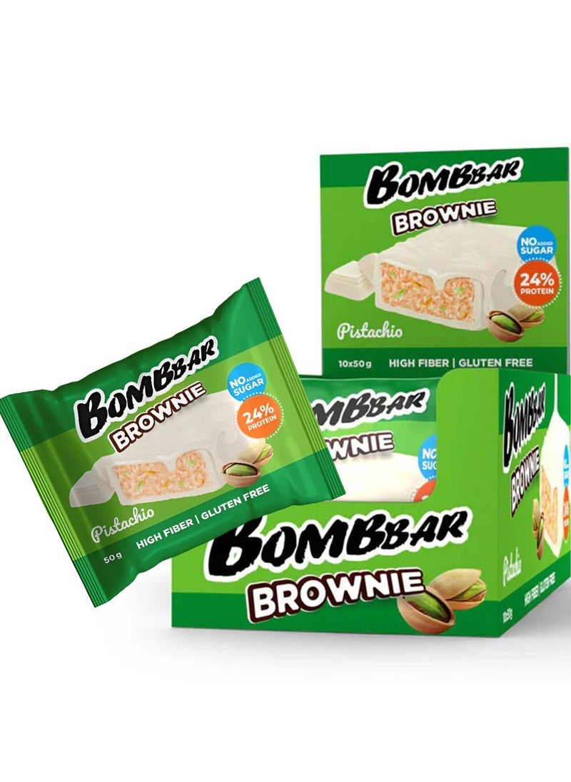 Bombbar Brownie 10×50g Pistachio