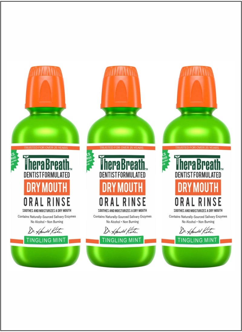 Fresh Breath Oral Rinse  Tingling Mint for Ultimate Fresh Breath Pack Of 3