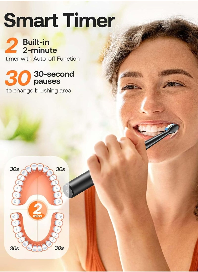 Bitvae D2 Electric Toothbrush for Adults  with 8 Brush Heads 5 Cleaning Mode