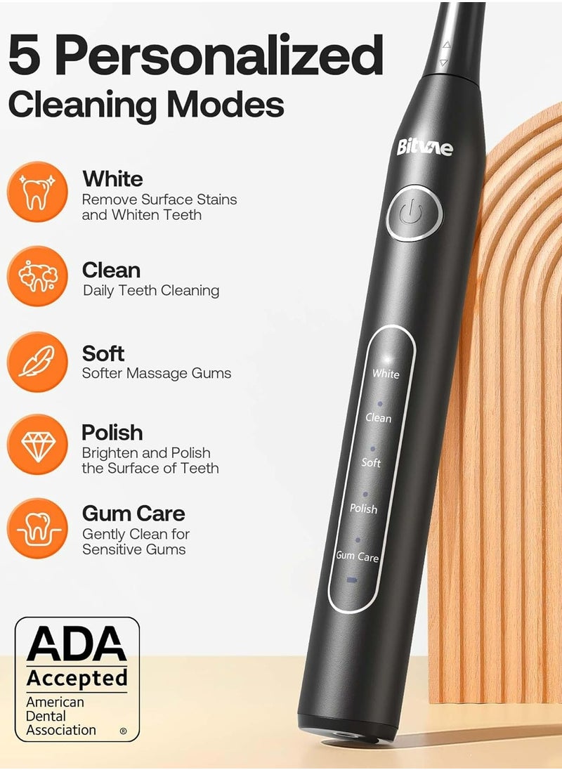 Bitvae D2 Electric Toothbrush for Adults  with 8 Brush Heads 5 Cleaning Mode