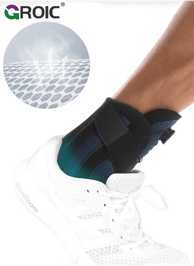 Ankle Brace,Ankle Support,Adjustable Compression Sleeve,Ankle Support Heel Brace for Achilles Tendonitis,Sprained Ankle,Lace up Ankle Brace for Running, Basketball, Volleyball