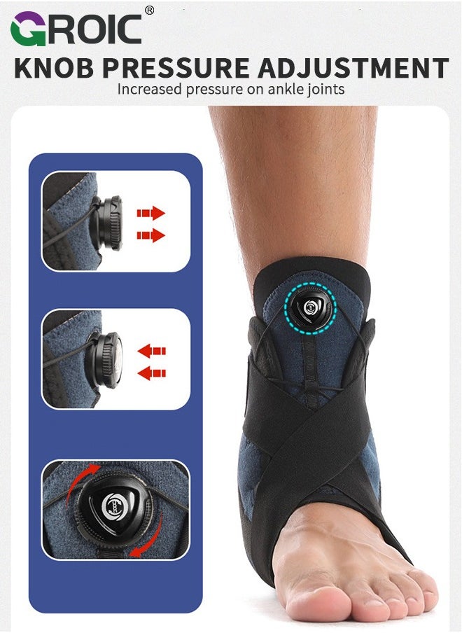 Ankle Brace,Ankle Support,Adjustable Compression Sleeve,Ankle Support Heel Brace for Achilles Tendonitis,Sprained Ankle,Lace up Ankle Brace for Running, Basketball, Volleyball