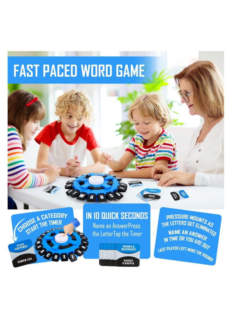 Word Game, Fast-Paced Family Board Game, Letter Pressing Game, Quick Thinking Spiel Buchstaben Drücken Mit Timer, Word Games, Letter Pressing Games Fast-Paced, Family Board Game for Adults Families