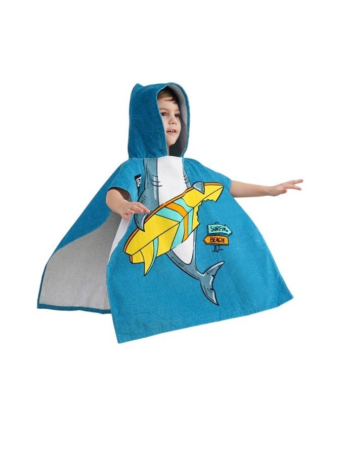 Bambimici Shark Print Baby Bath Towel with Hood