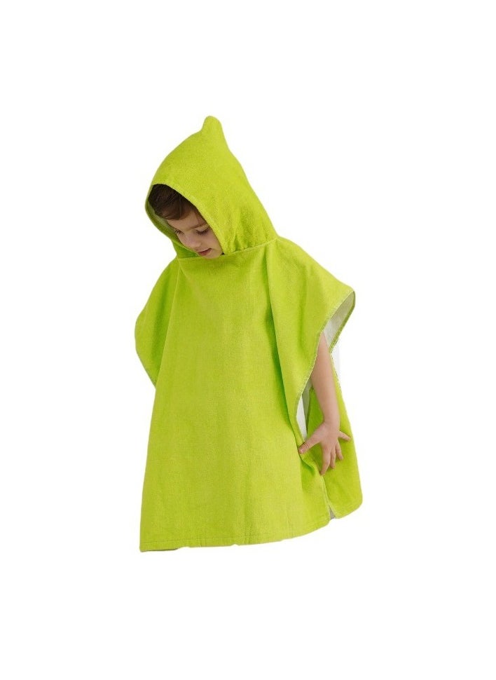 Bambimici Plain Neon Green Baby Bath Towel with Hood