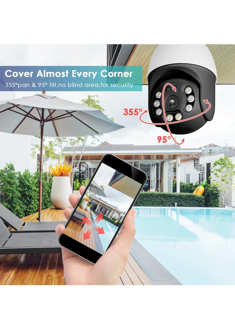 SYOSI Camera 2MP Wireless Bulb Indoor Outdoor Waterproof Camera with Color Night Vision 2-Way Audio 2.4GHz Home WiFi Smart Cam for Pet Home