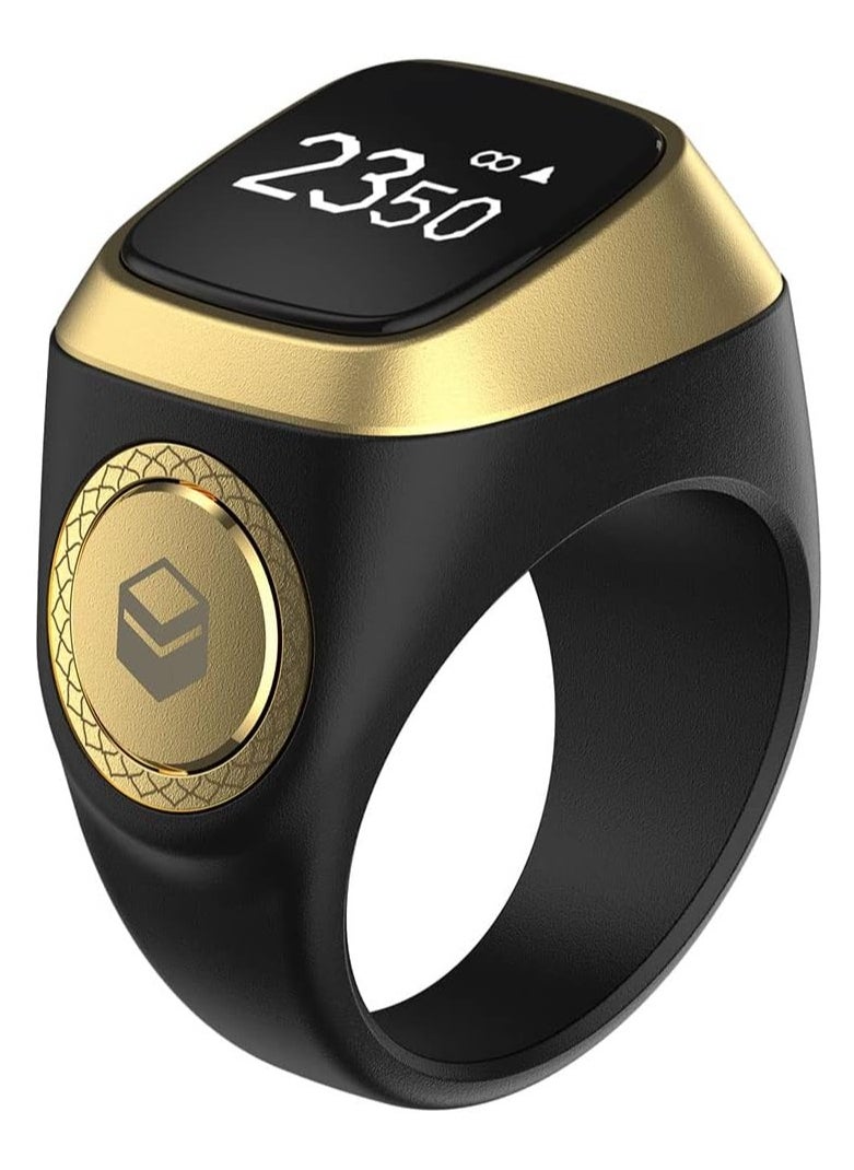 Smart Tasbih Zikr Lite Ring – OLED Display Tasbih Counter, Muslim Prayer Tracker, Black 22mm, Stylish & Practical Zikr Ring for Accurate Counting, Comfortable Fit, Ideal for Daily Prayer