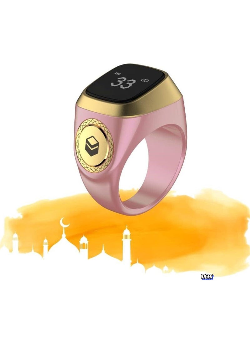 Smart Tasbih Zikr1 Lite Ring Pink 20mm, E0120PI – Digital Zikr Counter with Prayer Timing Reminder, Stylish and Comfortable Smart Ring for Daily Muslim Prayer and Spiritual Practice