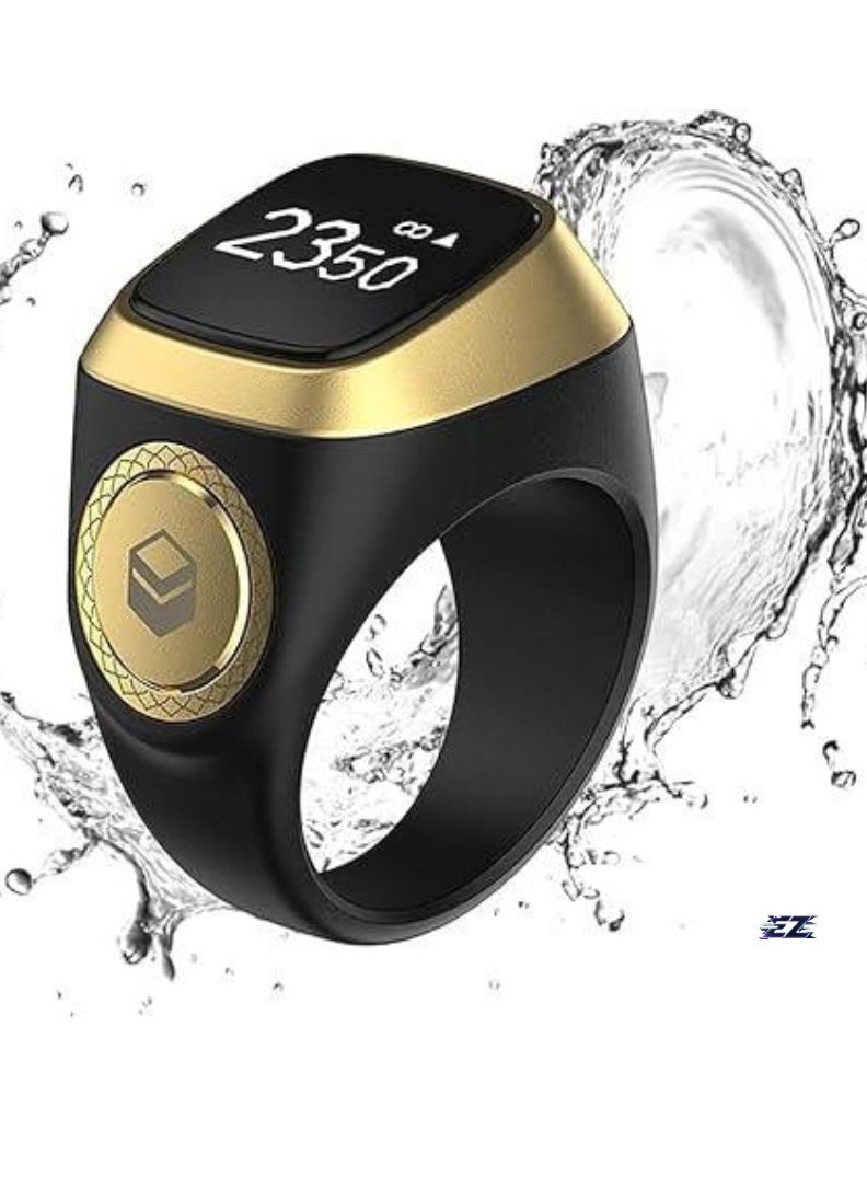 Smart Tasbih Zikr Lite Ring – Digital Zikr Counter with Muslim Prayer Timing Reminder – Black, 20mm – Smart Ring for Daily Zikr, Islamic Prayers, and Spiritual Practices – Lightweight, Waterproof & Easy to Use