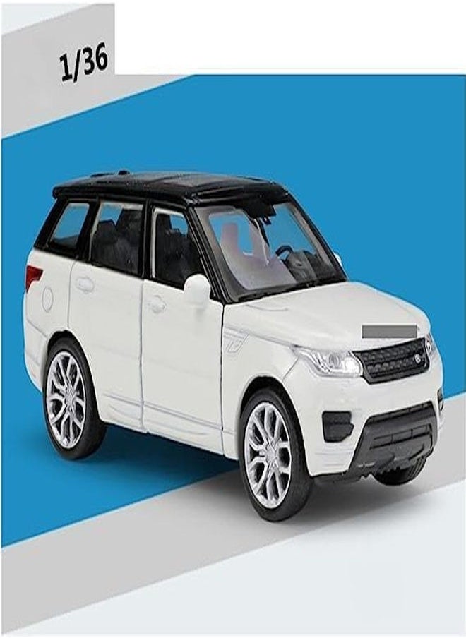 Land Rover Range Rover Sport SUV Pull Back Model Car Metal Alloy Model Car 1:36 Scale Scale Model (Color : 1 White)