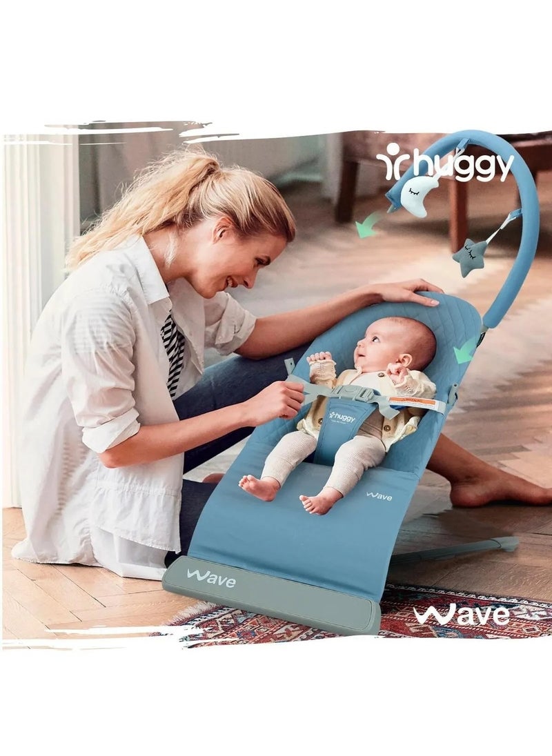 Wave Baby Rocker with Gradual Music and Vibration