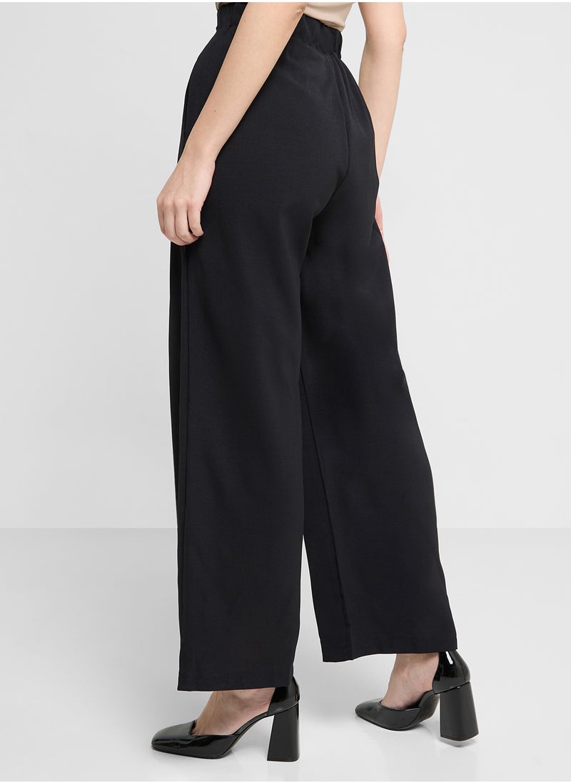 High Waisted Straight Fit Pants