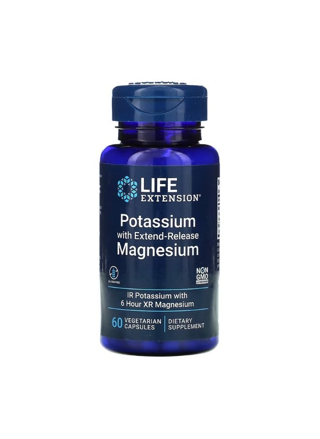 Potassium with Extend Release Magnesium 60 Vegetarian Capsules