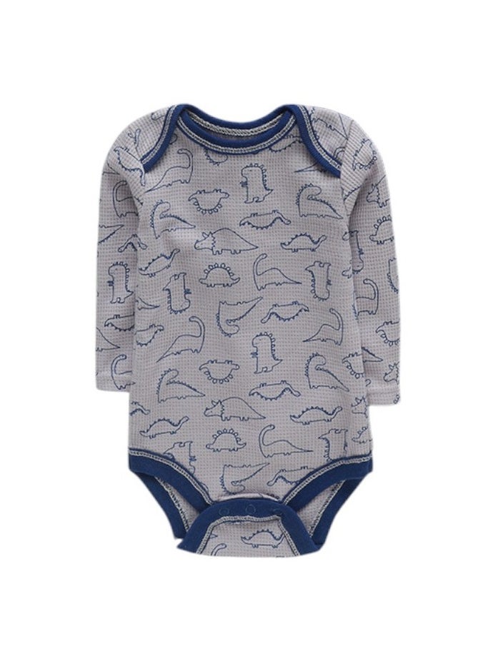 Bambimici 3-Pack Dinosaur Print Long Sleeve Bodysuit