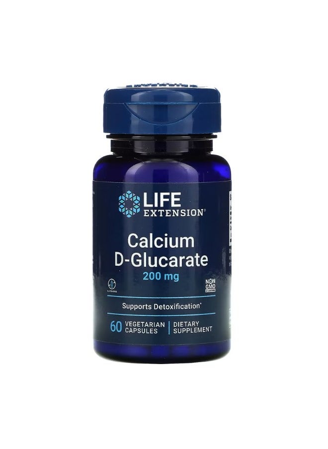 Calcium D Glucarate 200 mg 60 Vegetable Capsules