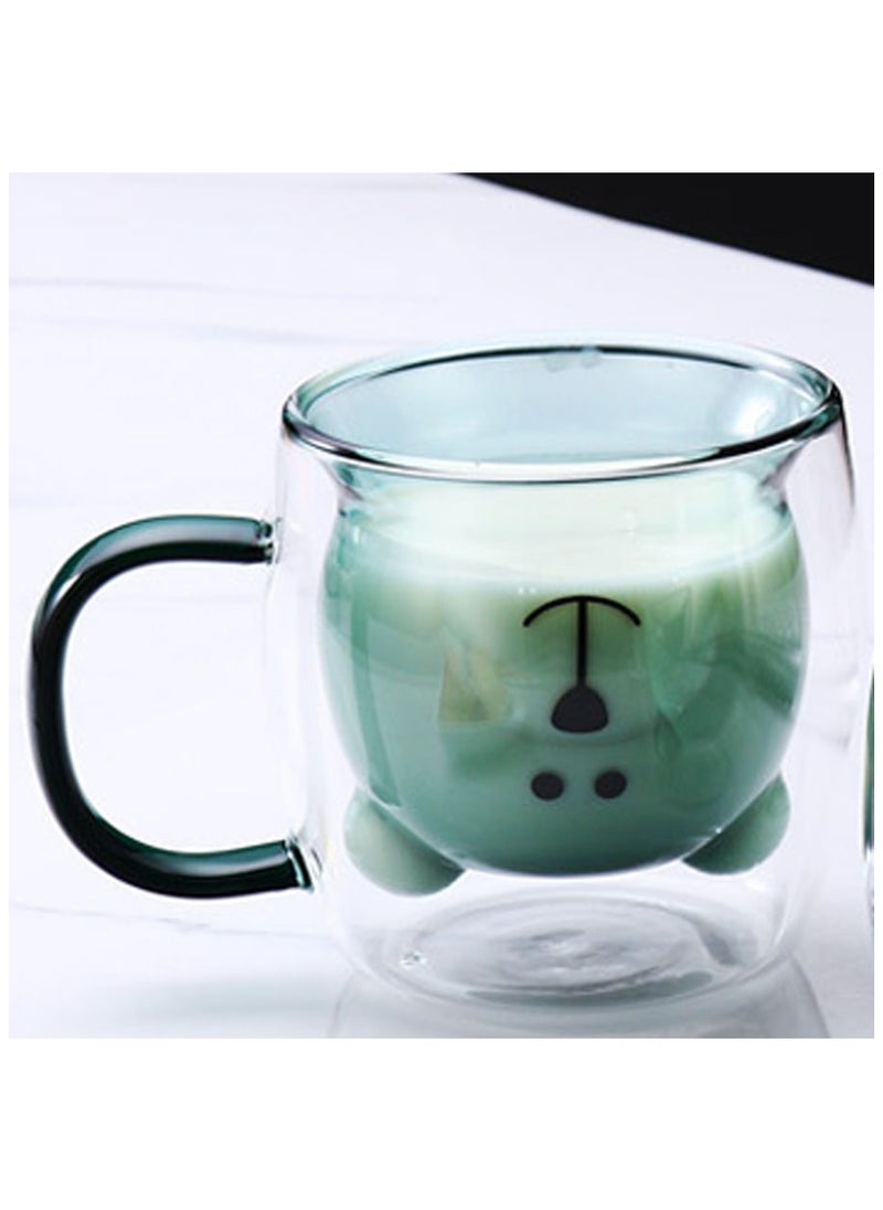 Double Glass With Handle - Inverted Bear Shape