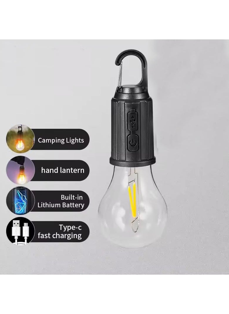 Tent Light Bulb - Portable, Dimmable, & Long-Lasting Camping Light, Hanging Camping Lantern,