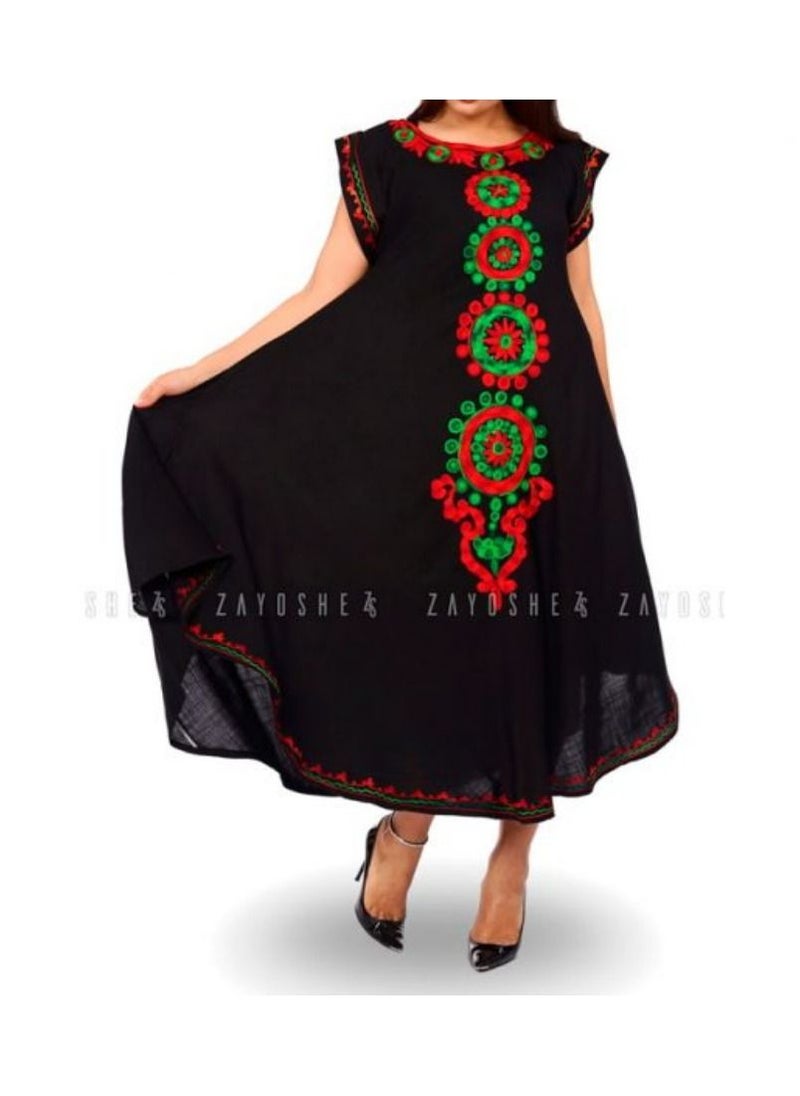 Black Beautifully Handcrafted Embroidery Tunic