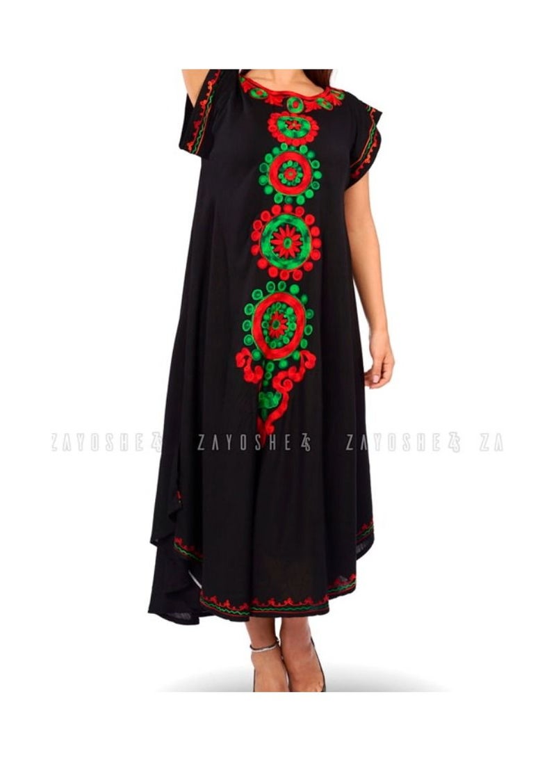 Black Beautifully Handcrafted Embroidery Tunic