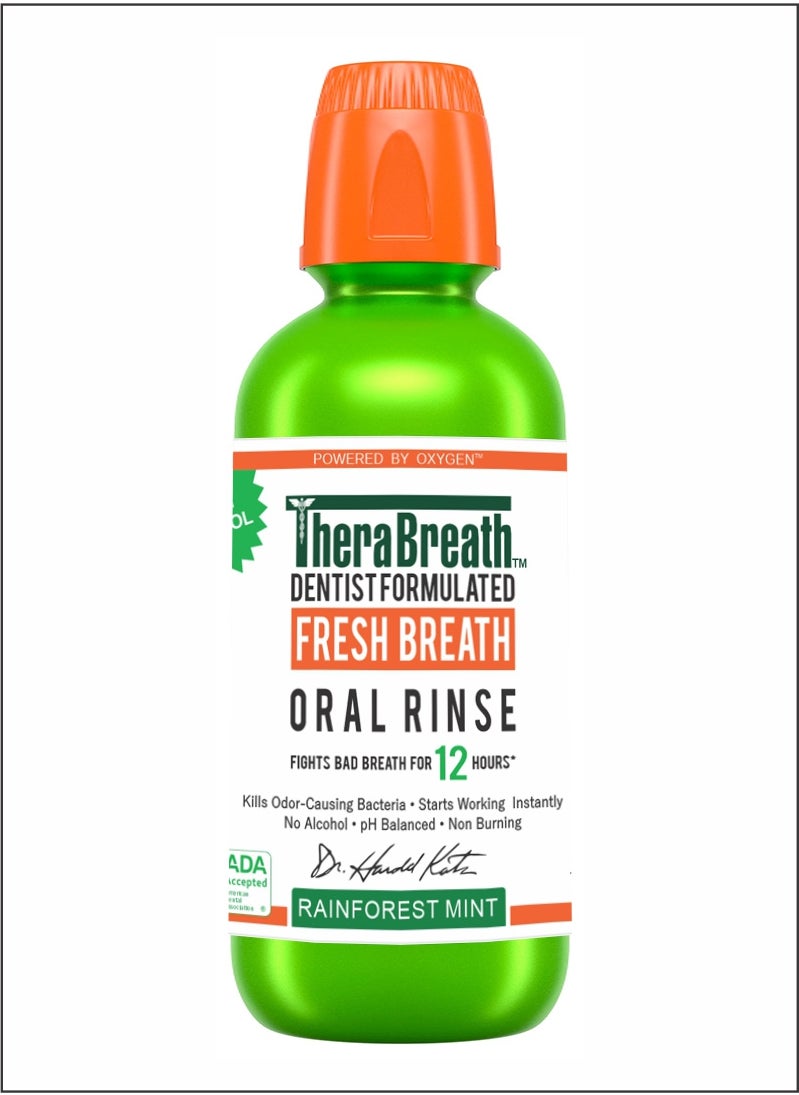 Fresh Breath Oral Rinse  Rainforest Mint, Single Pack for Revitalizing Freshness