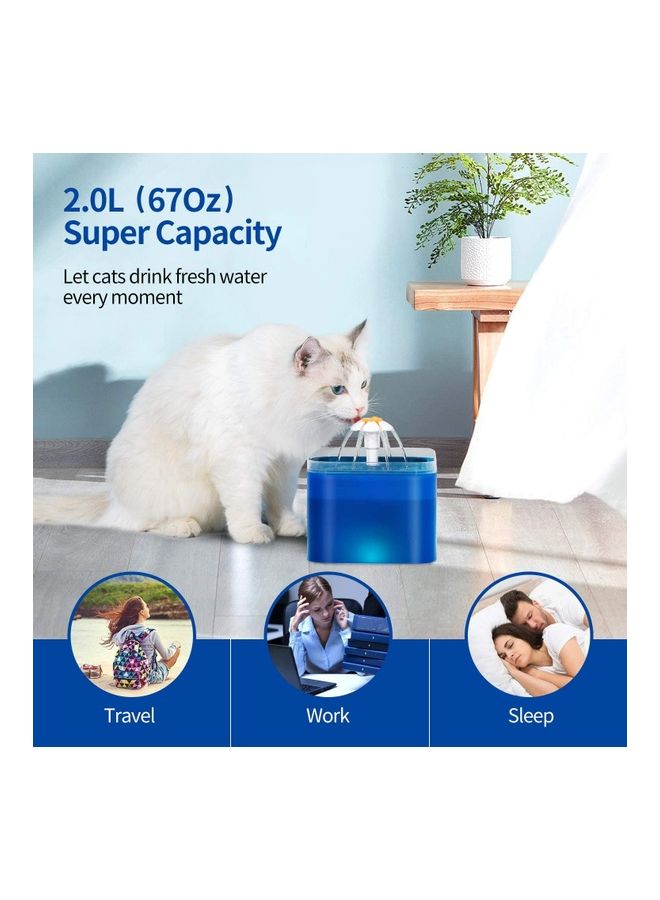 Automatic Pet Drinking Water Fountain Blue