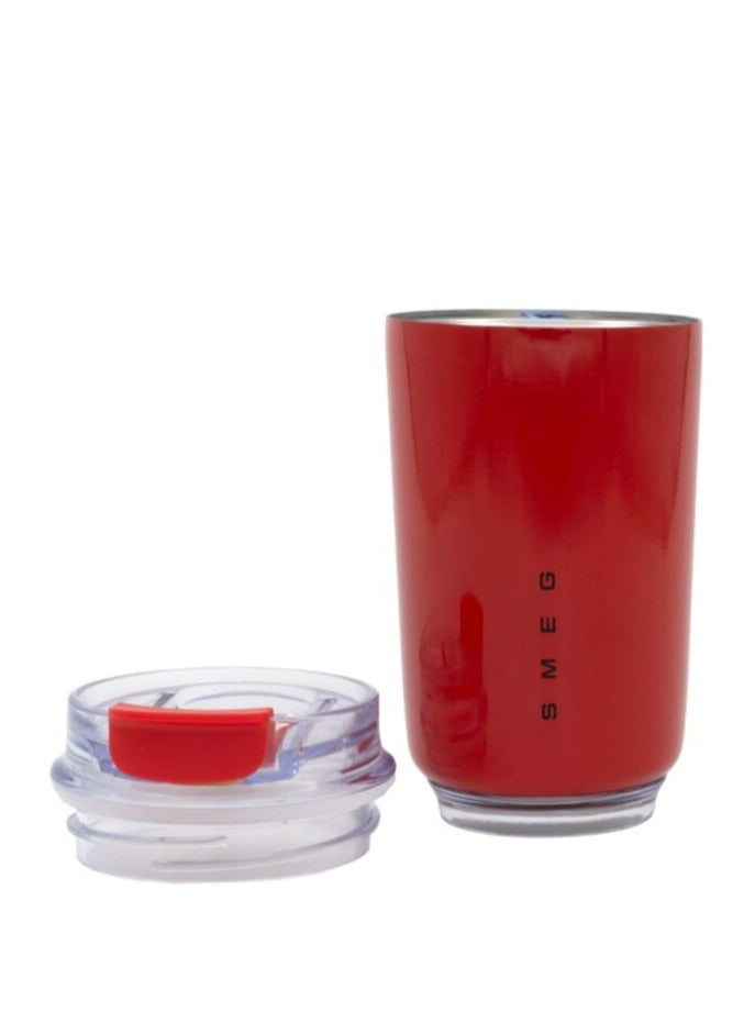 320ML Beverage Cup Travel Portable Car Drinking Cup Stainless Steel Vacuum Leak proof 320ML Coffee Thermos（red）