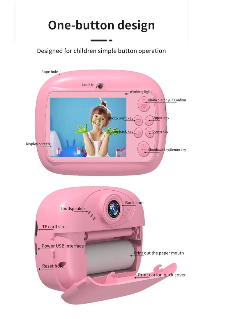 Instant Printing Camera Gifts Game Mini Portable Print Camera for children