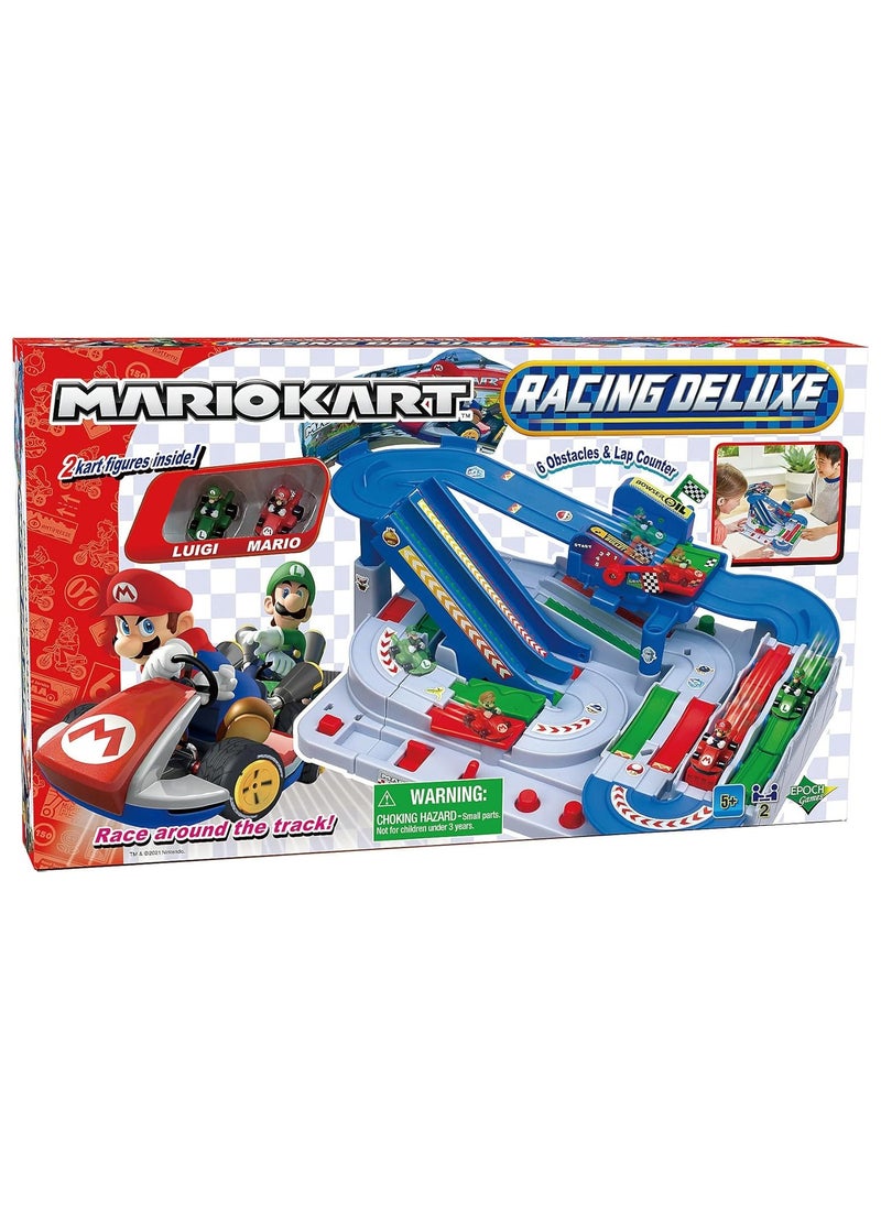 MARIO KART RACING DELUXE PLAYSET, RACE AROUND THE TRACK, 2 KART FIGURES INSIDE