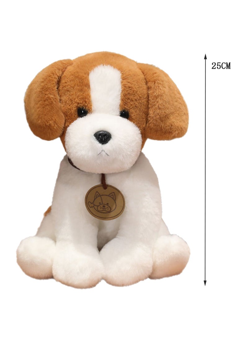 25 CM Simulation Dog Plush Toy Soft Stuffed Cute Animal Doll For Girls And Boys All Ages Gift (Style 1)