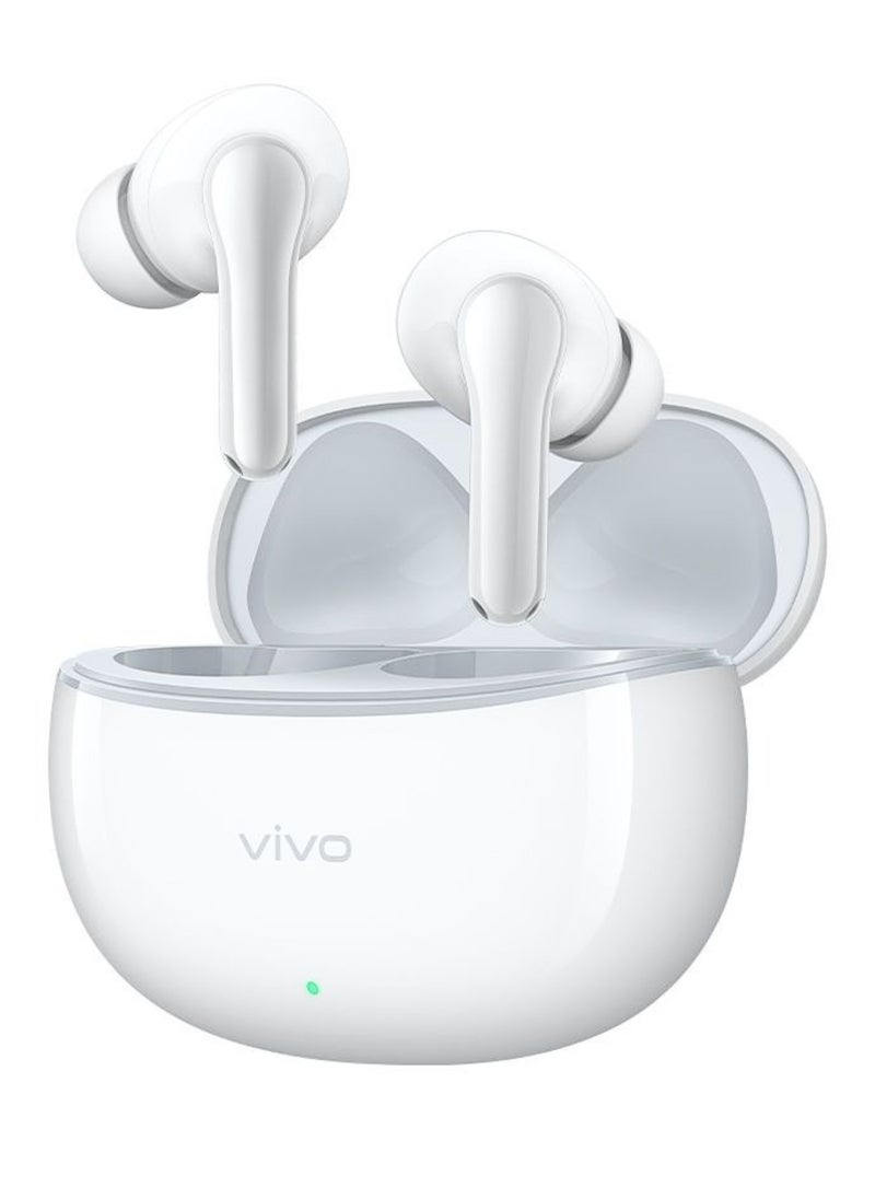 vivo TWS A3 True Wireless Earbuds - Swan White, 10mm Dynamic Driver, IP54, Bluetooth 5.3