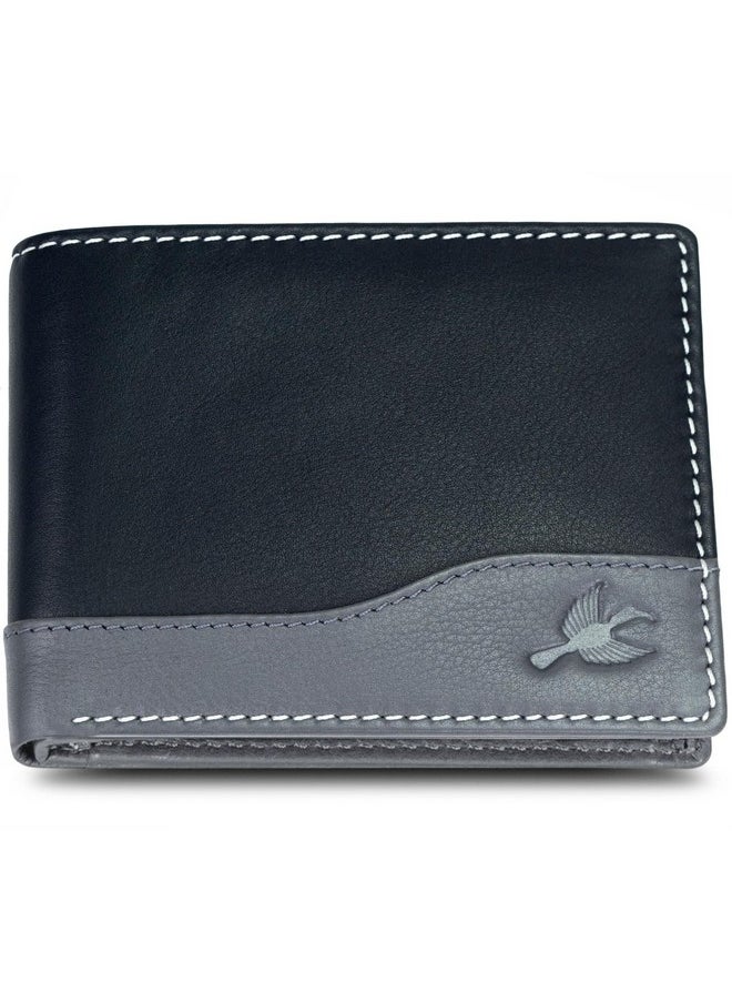 HORNBULL Buttler Black Mens Leather Wallet - Leather Wallet for Mens and RFID Blocking Genuine Leather Mens Wallet