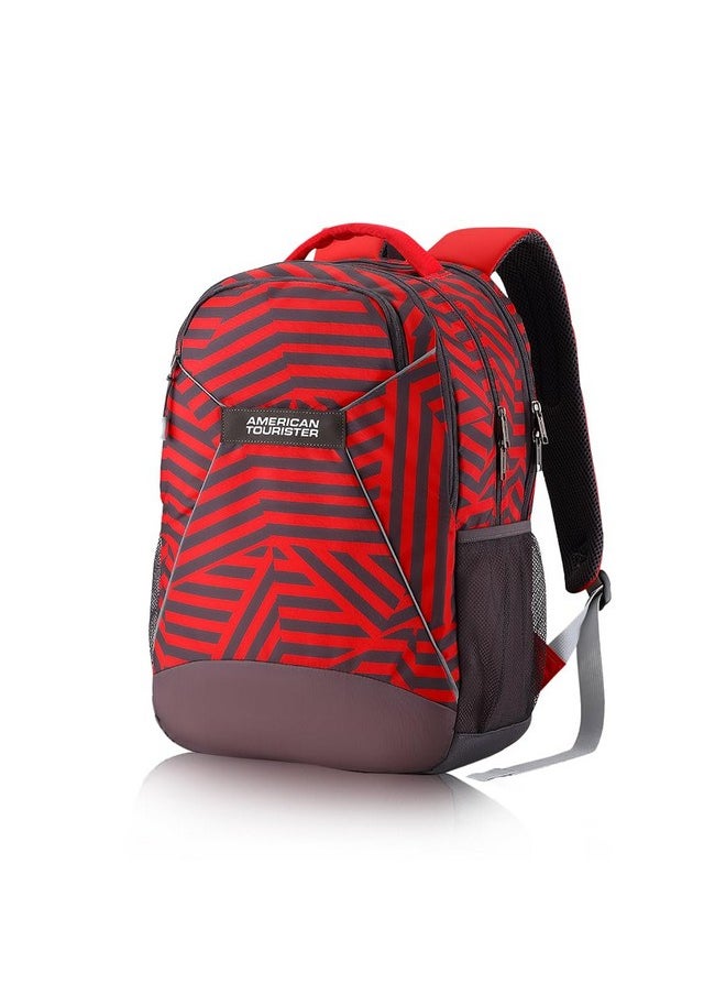 American Tourister 32.5 Ltrs Large Size Standard Backpack (Amt Mist Sch Bag03 Red), Dark Red