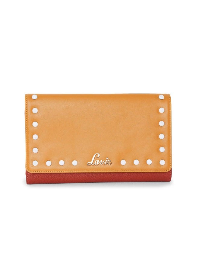 Lavie Astrid B Red Synthetic Women's Passport Holder Cum Tri Fold Wallet (WEEG183240N2)