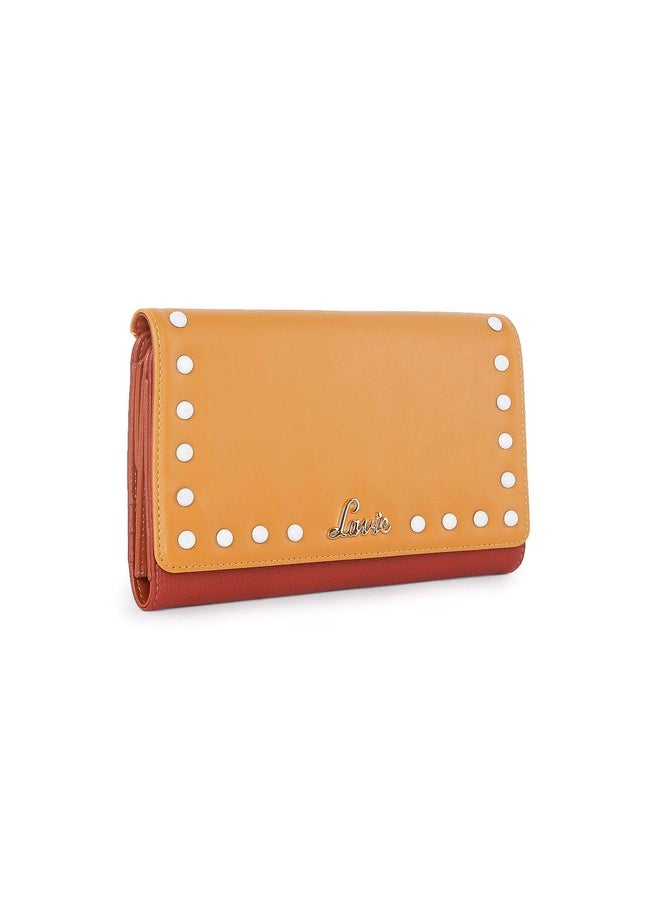 Lavie Astrid B Red Synthetic Women's Passport Holder Cum Tri Fold Wallet (WEEG183240N2)