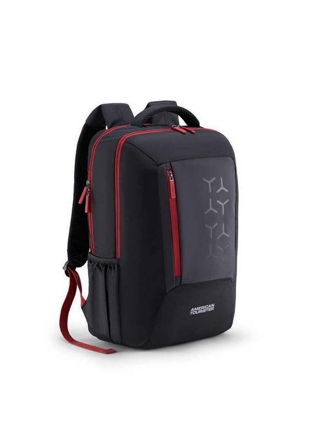 American Tourister Sigma 3.0 Style 01, 33.5L Volume Office Laptop Backpack with Front Organizer and Spacious Interiors for Men and Women - Black